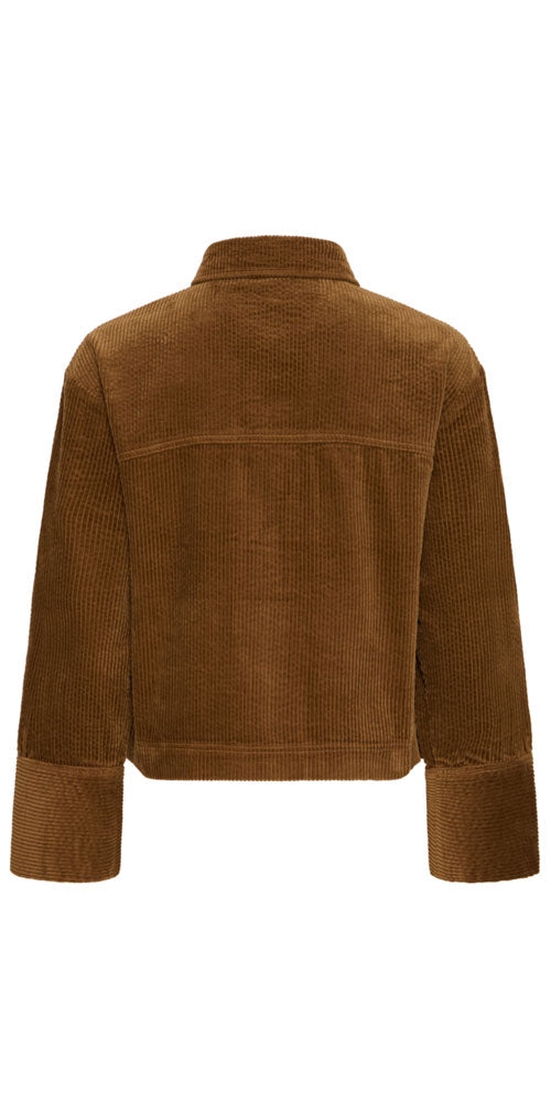 B.Young Corduroy Short Shacket, toffee