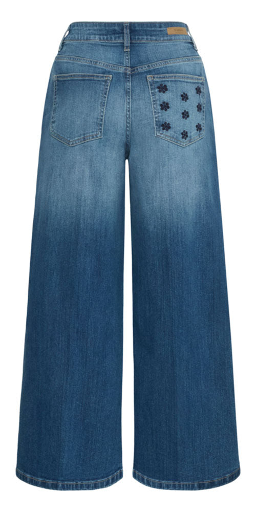 B.Young Flower Embroidery Jeans
