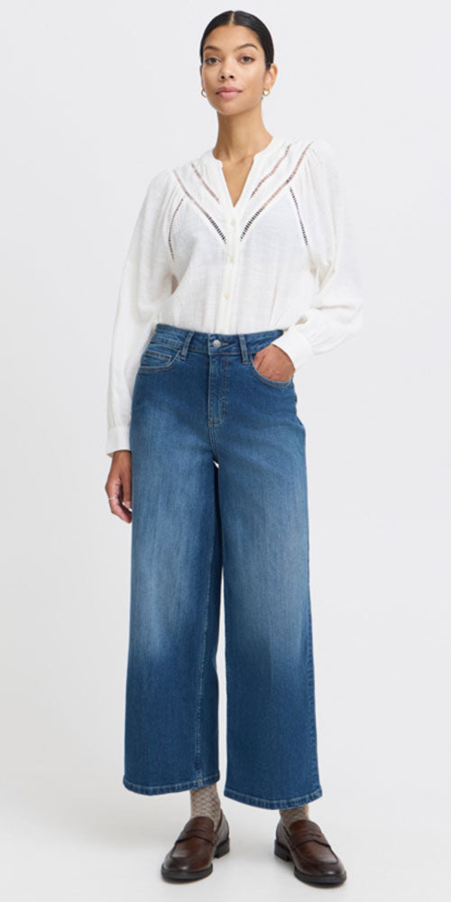 B.Young Flower Embroidery Jeans