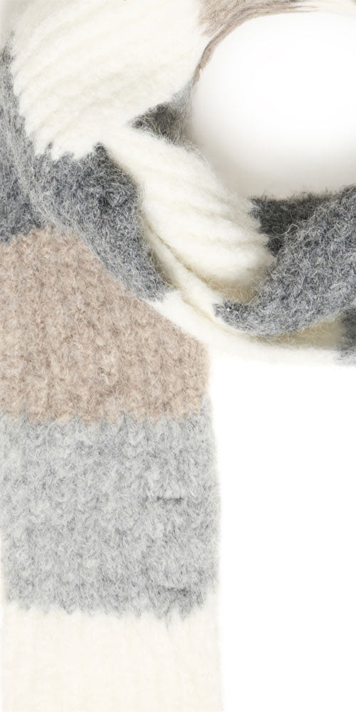 B.Young Ribbed Narrow Scarf