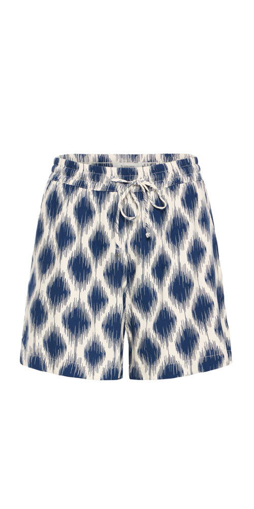 B.Young Navy Ikat Shorts