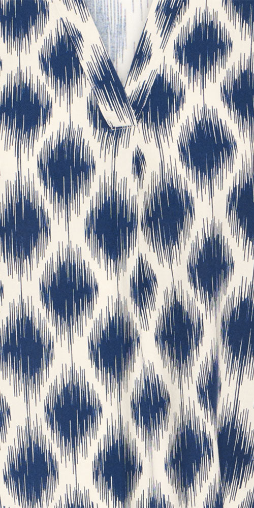 B.Young Navy Ikat Top