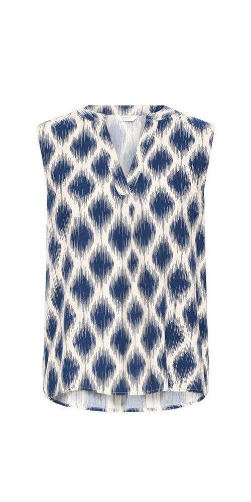 B.Young Navy Ikat Top