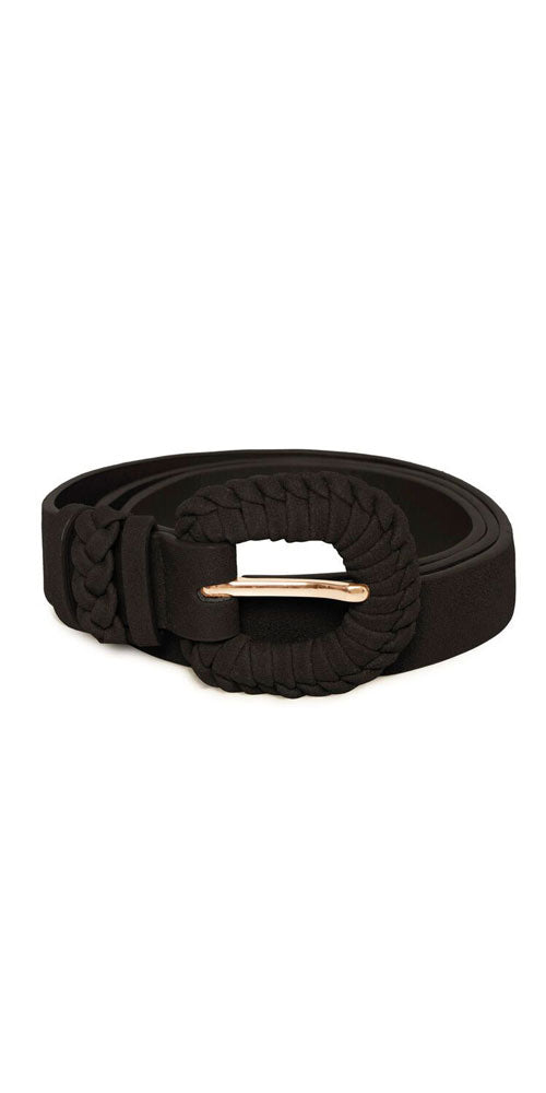 B.Young Faux Sueded Belt, black