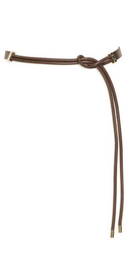 B.Young Faux Leather Tie Belt, brown