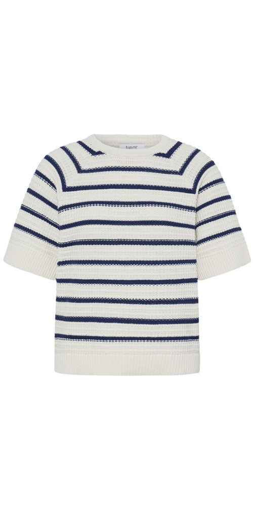 B.Young Cotton Knit Sweater Tee, dark blue