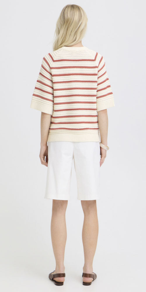 B.Young Cotton Knit Sweater Tee, marsala