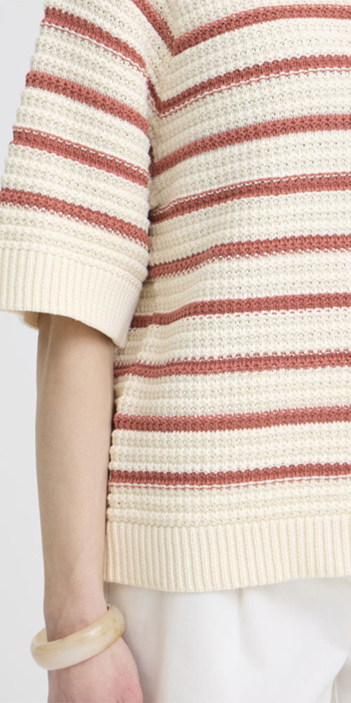 B.Young Cotton Knit Sweater Tee, marsala