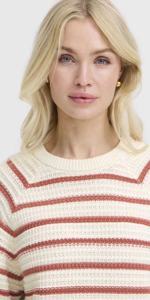 B.Young Cotton Knit Sweater Tee, marsala