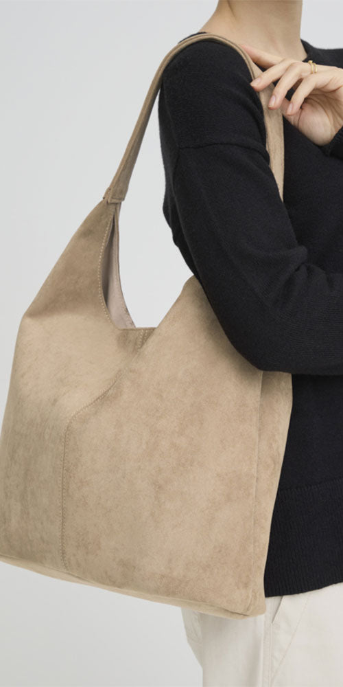 B.Young Faux Suede Shoulder Bag