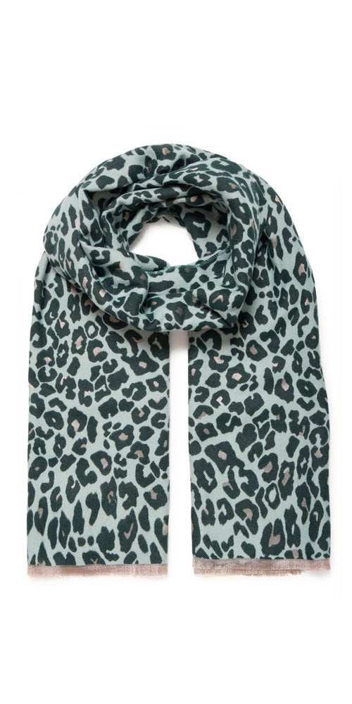 B.Young Leopard Scarf, blue