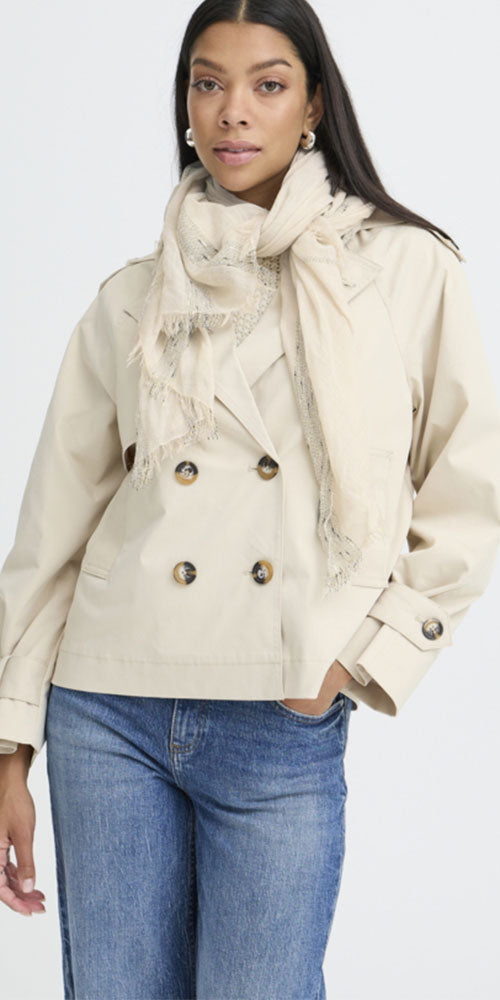 B.Young Textural Neutral Scarf