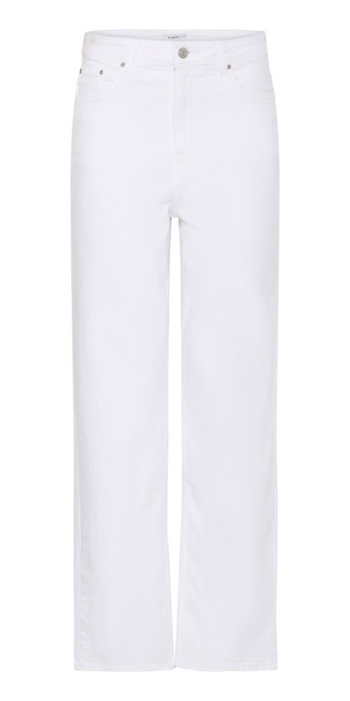 B.Young Straight White Jeans