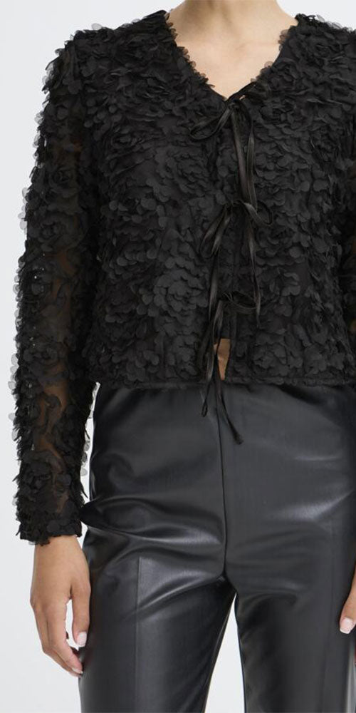B.Young Textural Rosette Jacket