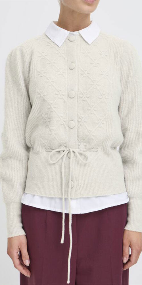 B.Young Tie Cardy, grey