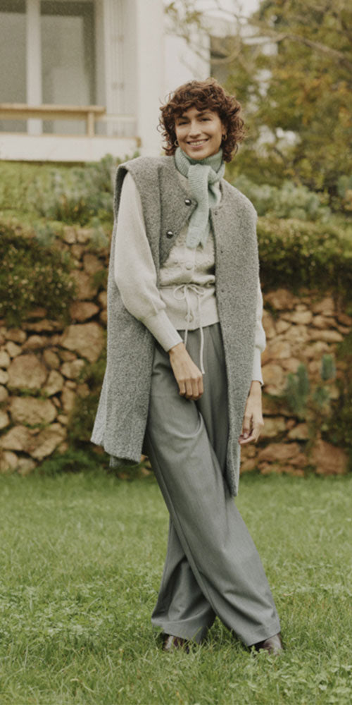 B.Young Tie Cardy, grey