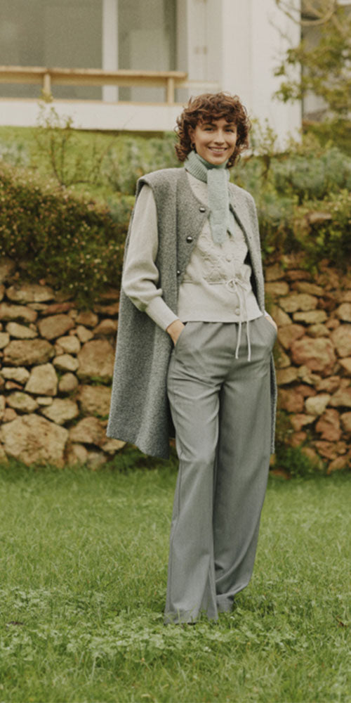 B.Young Tie Cardy, grey