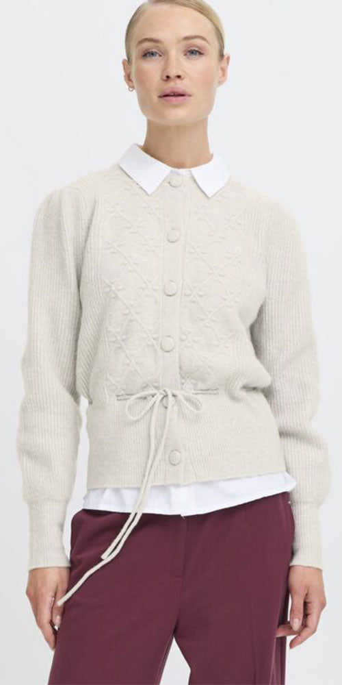B.Young Tie Cardy, grey