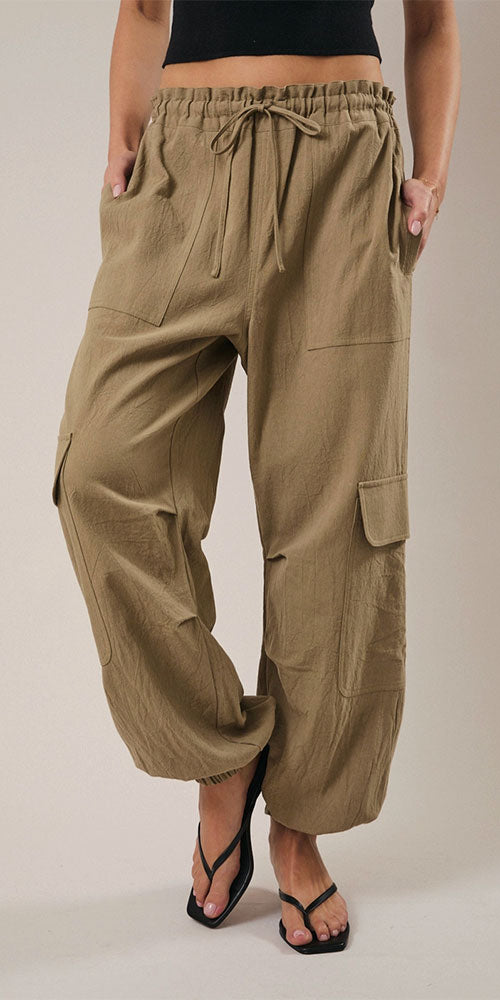 Relaxed Cargo Balloon Pants