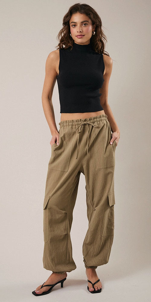 Relaxed Cargo Balloon Pants