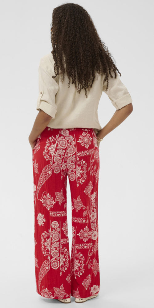 Cream Bandana Print Pants