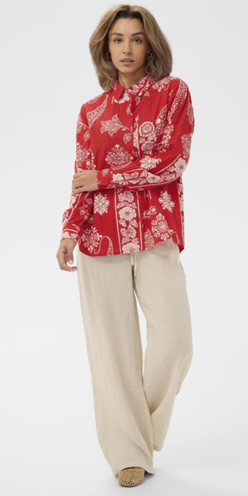 Cream Bandana Print Shirt