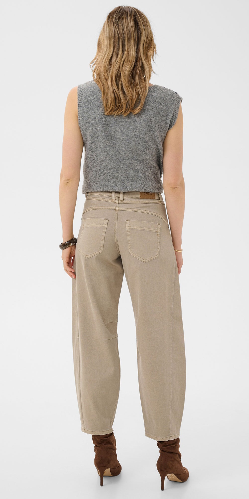 Cream Barrel Jeans, cobblestone