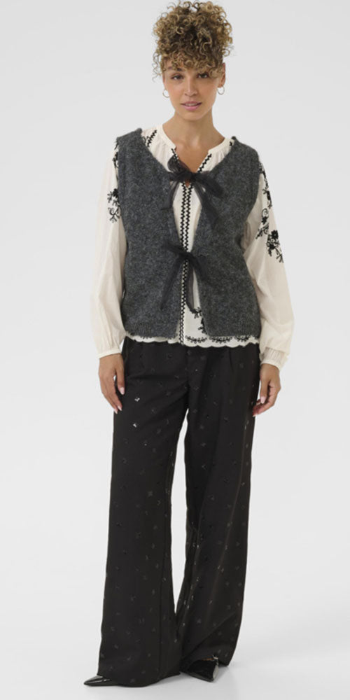 Cream Bow Vest