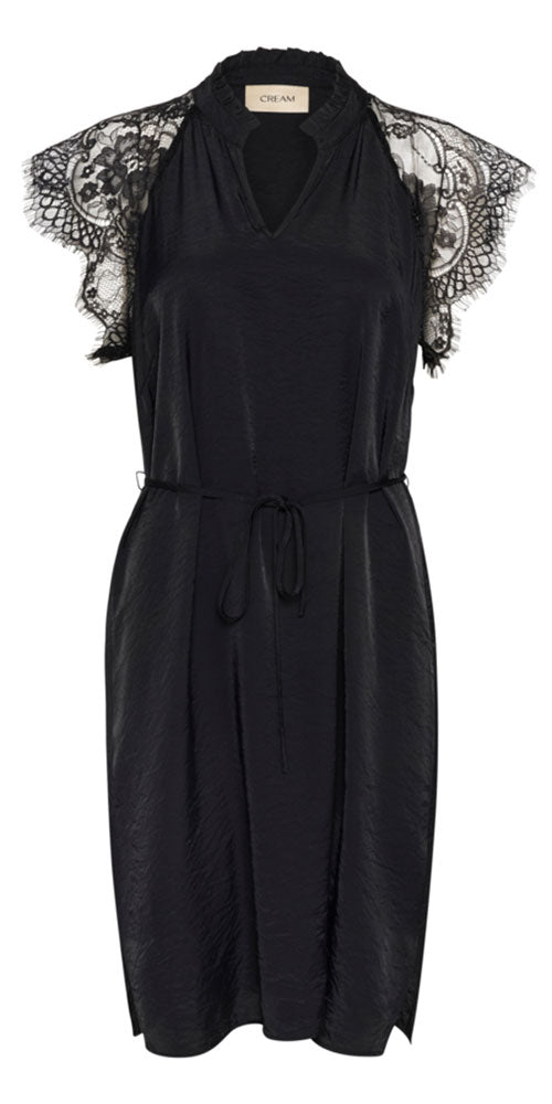 Cream Cap Sleeve Slip Dress