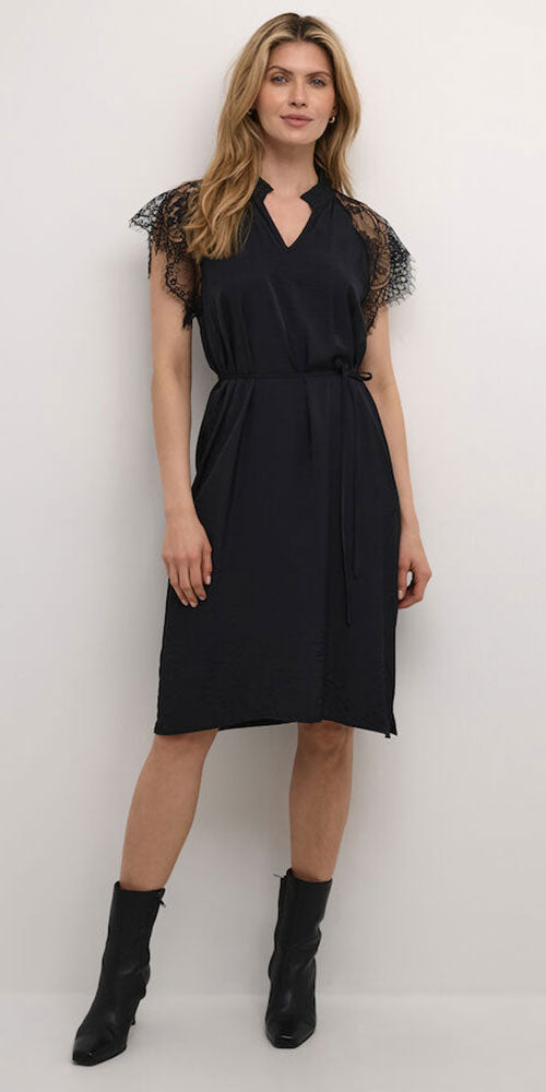 Cream Cap Sleeve Slip Dress