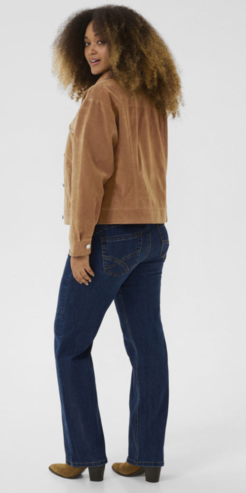 Cream Faux Suede Jacket