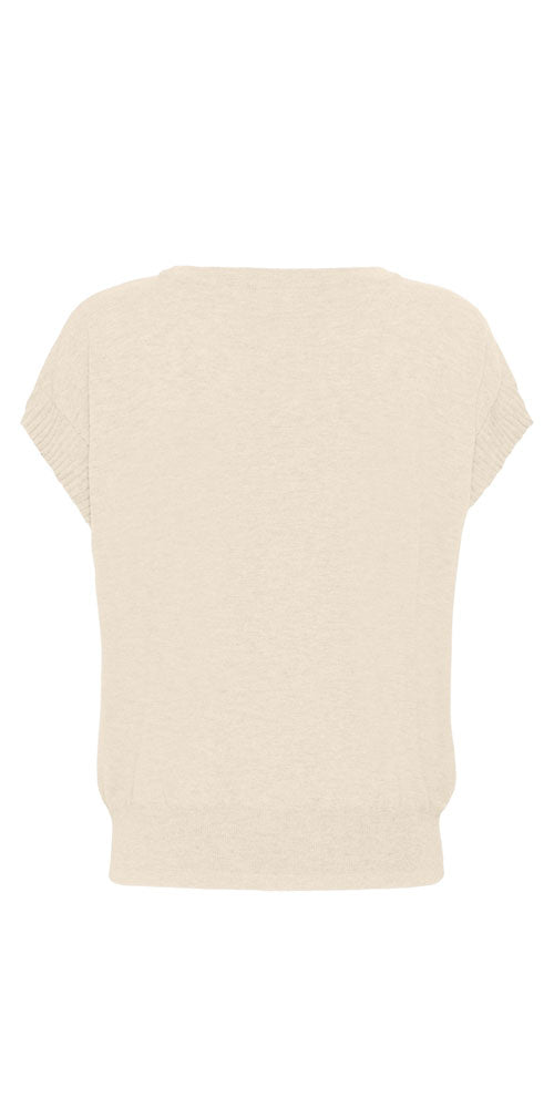 Cream Flower Pullover, oatmeal