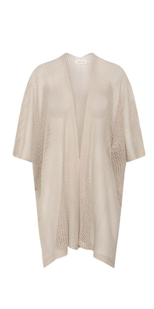 Cream Gilded Mesh Cardy/Shawl