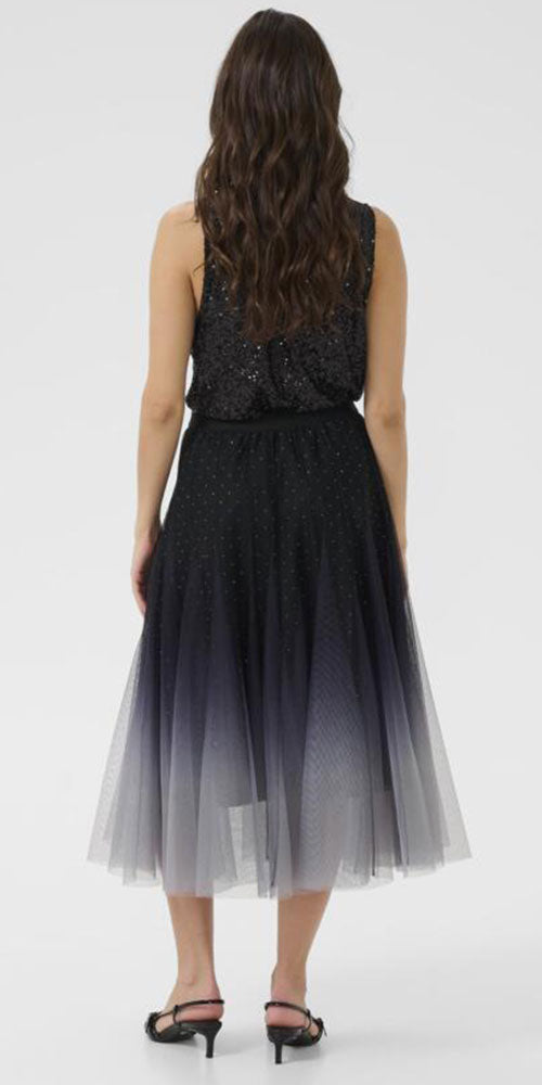 Cream Glittery Tulle Skirt
