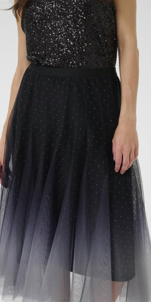 Cream Glittery Tulle Skirt