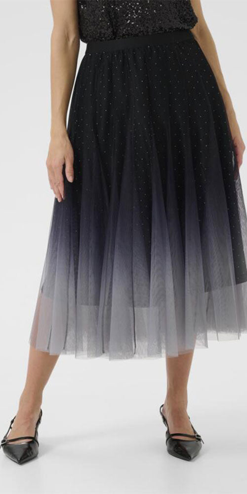 Cream Glittery Tulle Skirt