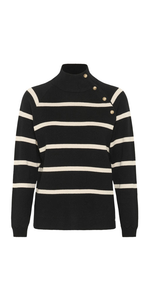 Cream Nautical Button Sweater