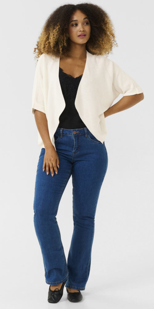 Cream Open Cardy, off-white