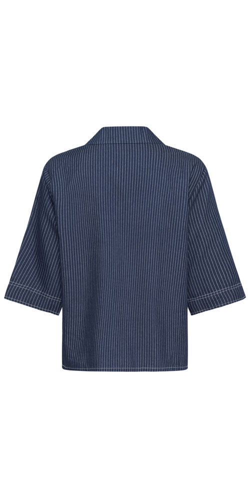 Cream Pinstripe Button Shirt