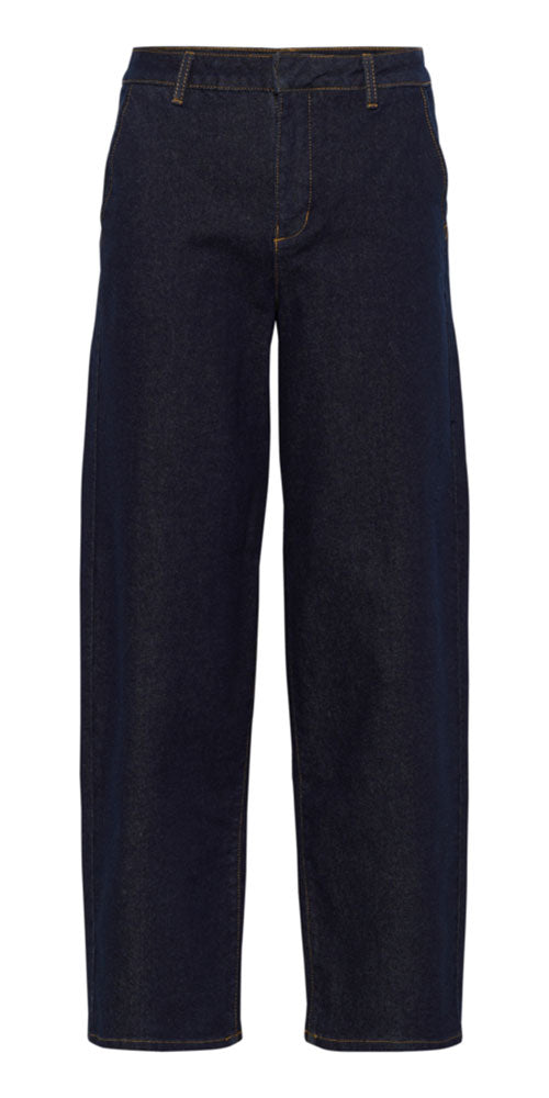 Cream Straight Indigo Jeans
