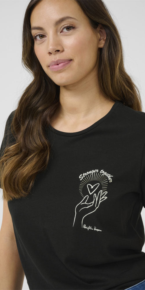 Cream Stronger Together Tee