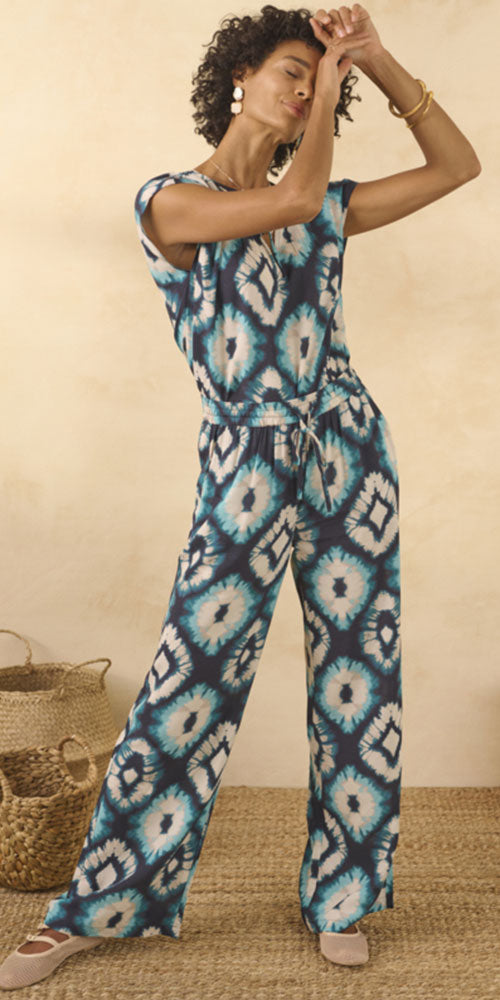 Cream Tye Dye Pant