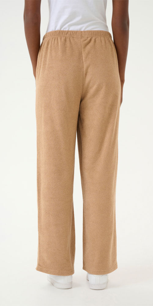 Cream Terry Fleece Pants