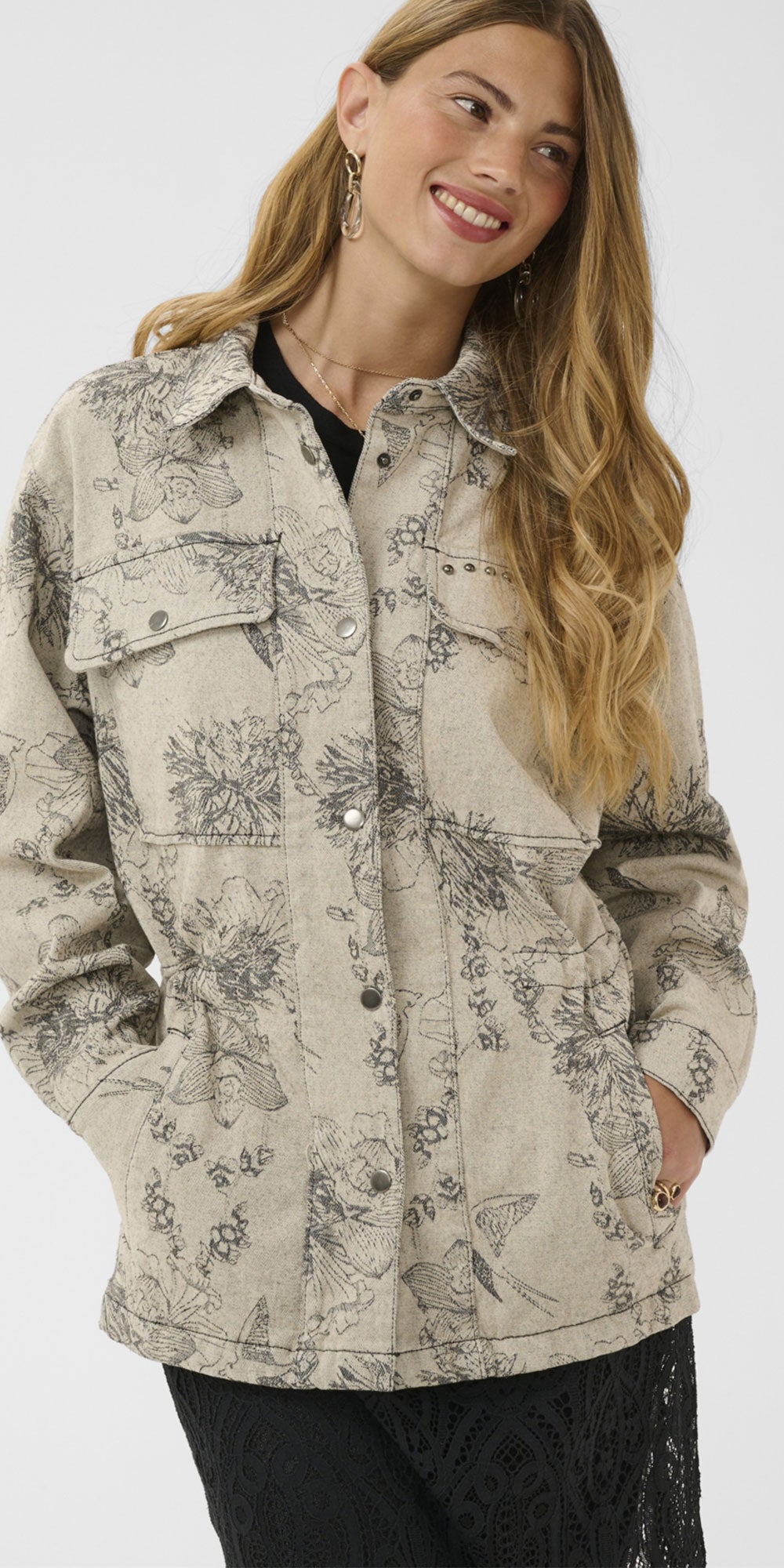 Cream Toile Print Jacket