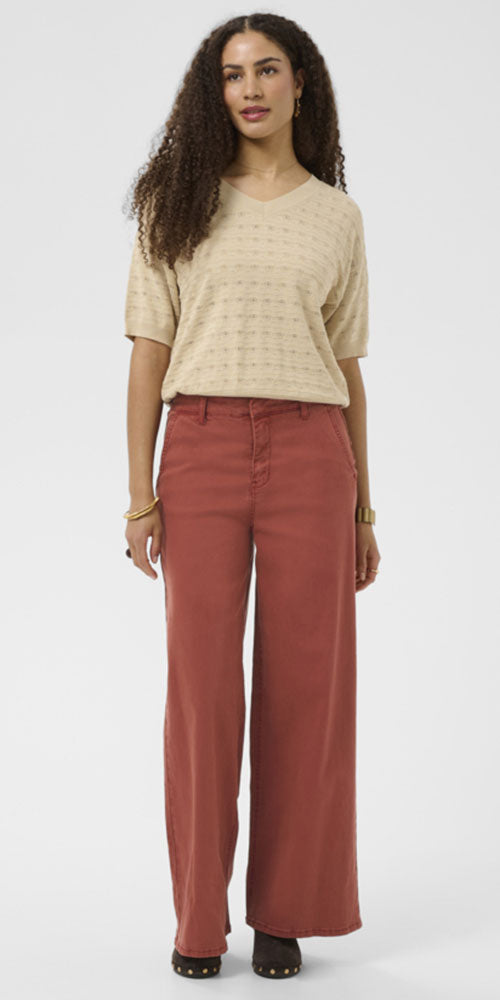 Cream Trouser Jeans, brandy