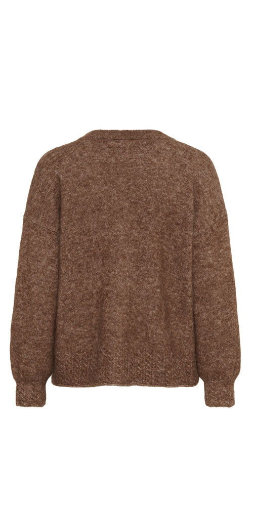 Cream Wool Blend Relaxed Cardy