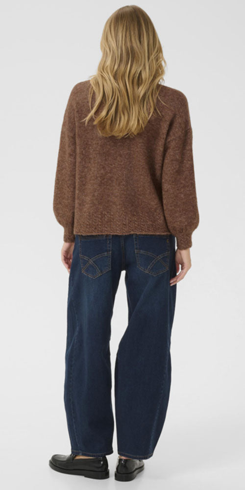 Cream Wool Blend Relaxed Cardy