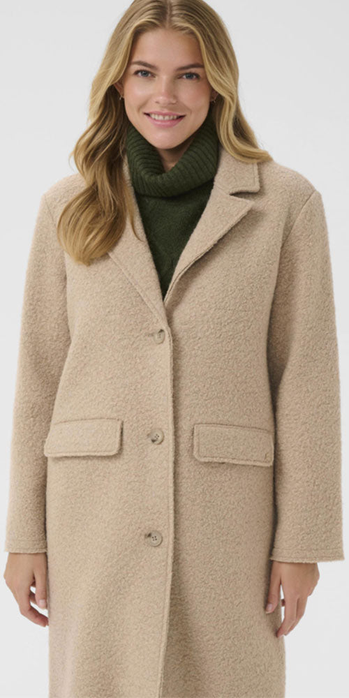 Cream Boiled Wool Jacket