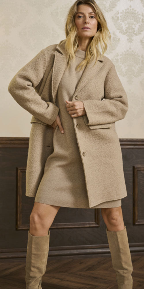 Cream Boiled Wool Jacket