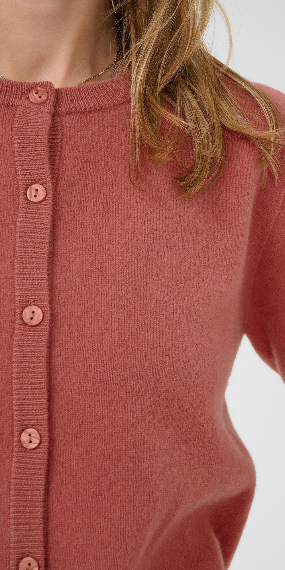 Cream Wool Cardy, mauvewood